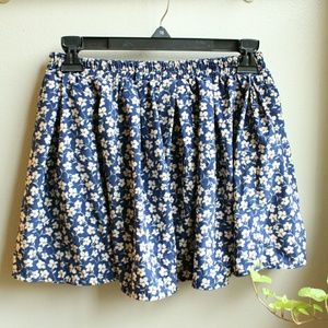 Navy floral skirt